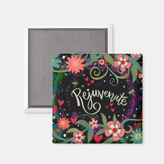 Verjongen Leuk Bloemen Moderne Inspirivity Magneet (Voorkant / Achterkant)