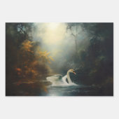 Verjonging Een Zwaan In Het Water Decoupage Papier Inpakpapier Vel (Voorkant)