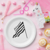 Verkantelde Colorguard Flag Papieren Bordje (Feest)