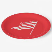 Verkantelde Colorguard Flag Papieren Bordje (Gekanteld)