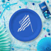 Verkantelde Colorguard Flag Papieren Bordje (Feest)