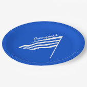 Verkantelde Colorguard Flag Papieren Bordje (Gekanteld)