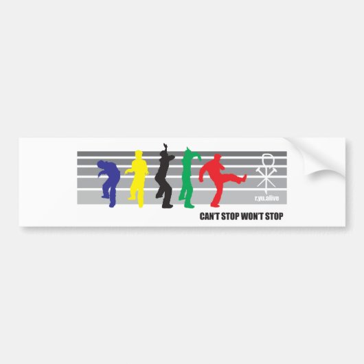 verkantelstop zal stoppen bumpersticker (Voorkant)