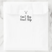 verkantelstop zal stoppen vierkante sticker (Tas)