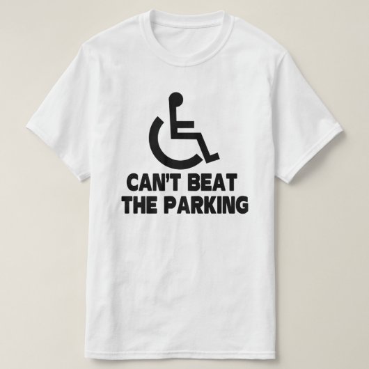 verkanting verslaat de parkeerrolstoel t-shirt (Design voorkant)