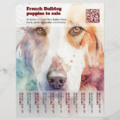 Verkauf französischer Welpen Design Flyer (Voorkant)