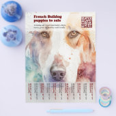 Verkauf französischer Welpen Design Flyer (Enkel)