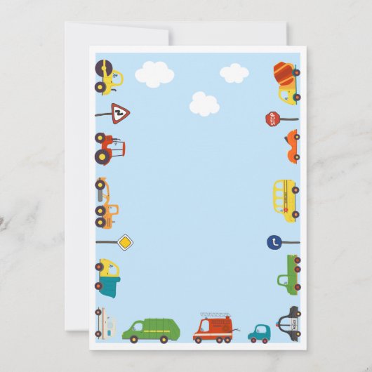 Verkeer 1e verjaardag van de uitnodiging van de au (Achterkant)