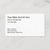 Verkeer en vervoer visitekaartje (Achterkant)