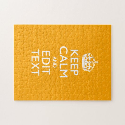 Verkeer Geel Accent Blijf Kalmeer En Uw Tekst Legpuzzel (Horizontaal)