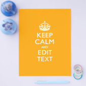 Verkeer Geel Achtergrond Keep Calm En Uw Tekst Flyer (Enkel)