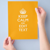 Verkeer Geel Achtergrond Keep Calm En Uw Tekst Flyer (Hand)