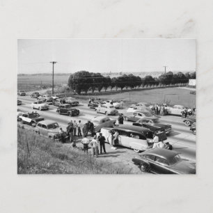 Verkeer, Lincoln Boulevard, Los Angeles, Vintage Briefkaart