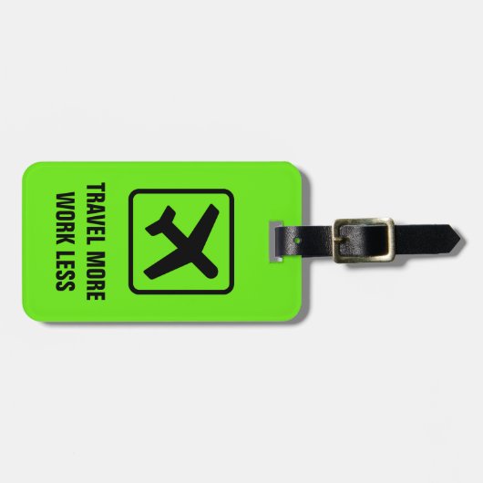 VERKEER MEER WERKZAAMHEDEN MINDER neonvliegtuigen  Bagagelabel (Voorkant horizontaal)