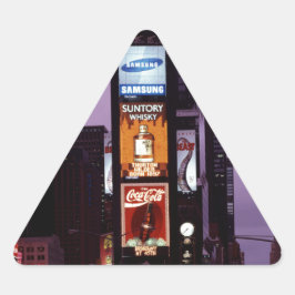 Verkeer op Times Square in New York 's nachts Sticker