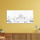 Verkeer per moskee canvas afdruk (Insitu (Woonkamer))