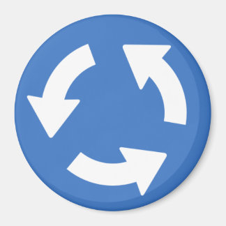 Verkeer Roundabout Signage Magnet