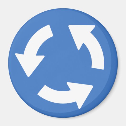 Verkeer Roundabout Signage Magnet (Voorkant)