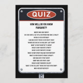 Verkeer thema Party Quiz Party met teken Kaart (Voorkant)