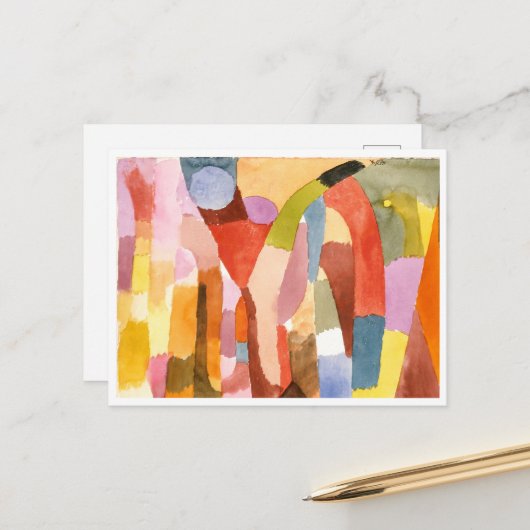 Verkeer van Vaulted Chambers, Paul Klee Briefkaart (Voorkant / Achterkant in situ)