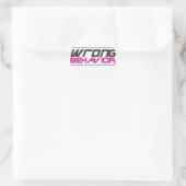 Verkeerd Ronde Sticker (Tas)