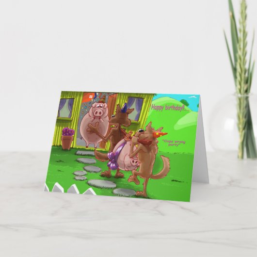 Verkeerd verjaardagsfeestje? kaart (Voorkant)