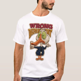 Verkeerde Afdeling Grappige Vogel Borduurpatch Cad T-shirt