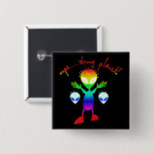 Verkeerde Buttonnen voor Alien-toestellen Vierkante Button 5,1 Cm (Voorkant /achterkant)