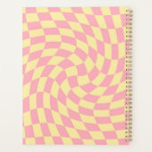 Verkeerde Check Retro Checkerboard Roze Peach Patr Planner (Achterkant)