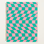 Verkeerde Controle Retro Checkerboard Roze Groen P Planner<br><div class="desc">Koel de gevlekte controleurs in pastelgroene en pastelroze kleur. Een mooi retro psychedelisch ontwerp dat je naar het wonderland brengt. Verdraaid,  golvend,  gevarieerd checkerboard,  gevarieerde cheques,  gevarieerd gereduceerd studentenvoorspel van studentenstudenten.</div>