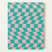 Verkeerde Controle Retro Checkerboard Roze Groen P Planner (Achterkant)