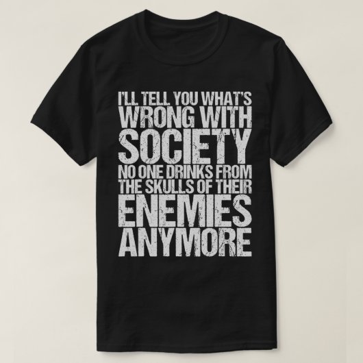 Verkeerde Drink van de samenleving uit de schedel T-shirt (Design voorkant)