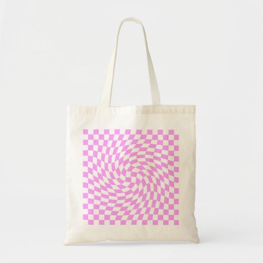 Verkeerde Gecontroleerde Roze en Witte Mode van he Tote Bag (Voorkant)