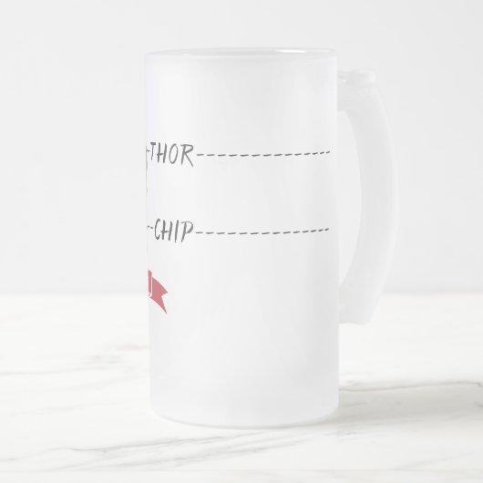 Verkeerde hol-chip of Thor-Mok Matglas Bierpul (Voorkant rechts)