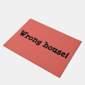 Verkeerde huis Funny Rude Gezegde Deurmat (Schuin)