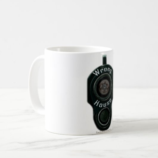 Verkeerde huis - Pistolen loop 2e wijziging mok (Voorkant links)