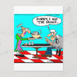 Verkeerde koffie grappige koe cartoon cadeaus & T- Briefkaart