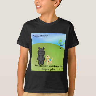 Verkeerde planeet? Autism Assistance-honden T-shirt