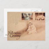 Verkeerde schouder... Skull Jack O Lantern Monster Briefkaart (Voorkant / Achterkant)