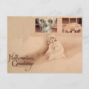 Verkeerde schouder... Skull Jack O Lantern Monster Briefkaart