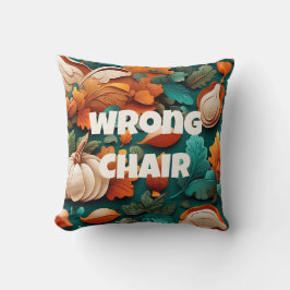 Verkeerde Stoel Decoratieve Groene Herfst Kussen