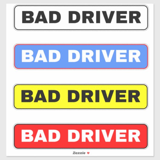 Verkeerde stuurprogrammaborden sticker (Vel)