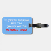 Verkeerde tas bagagielabel bagagelabel (Achterkant horizontaal)