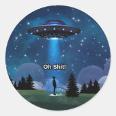 Verkeerde tijd om je broek te laten zakken ronde sticker (Voorkant)