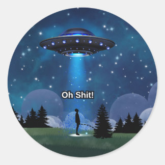 Verkeerde tijd om je broek te laten zakken ronde sticker