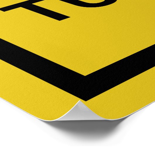 Verkeerde weg poster (Hoek)