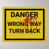 Verkeerde weg poster (Voorkant)