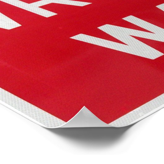 Verkeerde-wegteken Poster (Hoek)