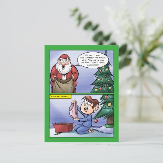 Verkeerde zak kerstmis Kaart (Staand voorkant)