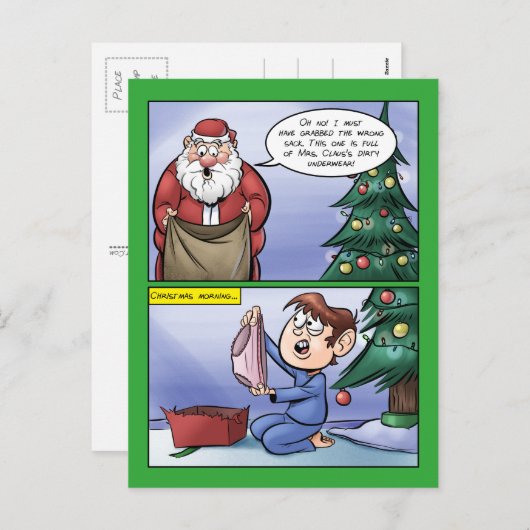 Verkeerde zak kerstmis Kaart (Voorkant / Achterkant)